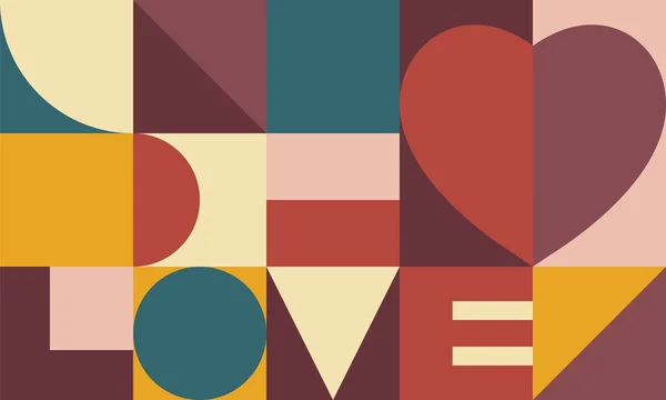 Kalp ve aşk tasarımı. Sevgililer günü kartı. Soyut arka plan — Stok Vektör