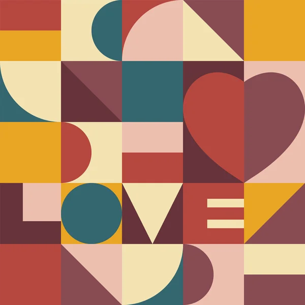 Kalp ve aşk tasarımı. Sevgililer günü kartı. Soyut arka plan — Stok Vektör
