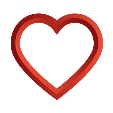 Kalp simgesi. Sevgililer günü, düğün, kutlama için Vektör illüstrasyon