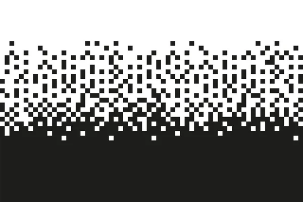 Pixel zwart-wit naadloze patroon. — Stockvector