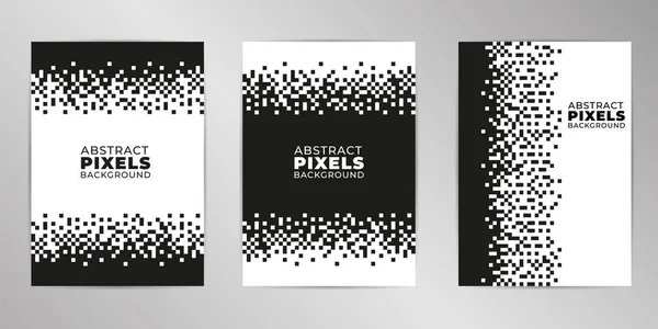 Pixel couvercle design fond set format A4 . — Image vectorielle