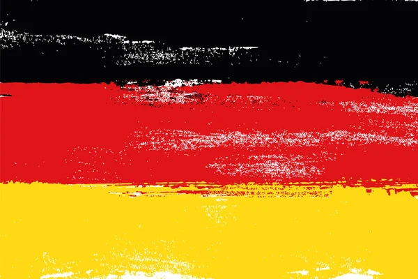 Németország színes ecset ecsetvonások festett nemzeti ország zászló ikon — Stock Vector
