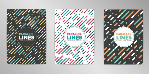 Modernes buntes Cover-Design Hintergrundset Format A4. — Stockvektor