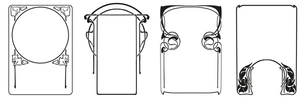带有风格艺术新装饰矢量集的框架 — 图库矢量图片