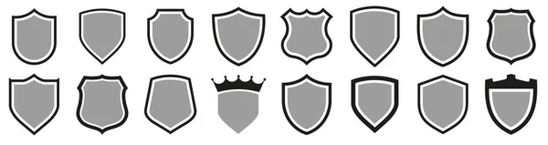 Conjunto Iconos Escudo Proteger Vector Escudo — Archivo Imágenes Vectoriales