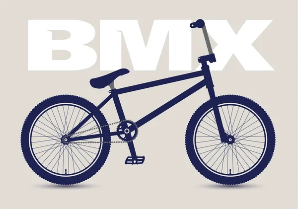 BMX bisiklet izole ve tek renkli, yüksek siluet ayrıntılı.. — Stok Vektör