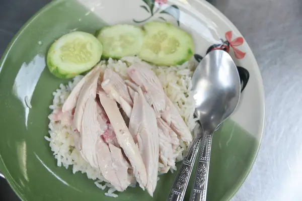 Ayam Dan Nasi Pemandangan Bagus — Stok Foto