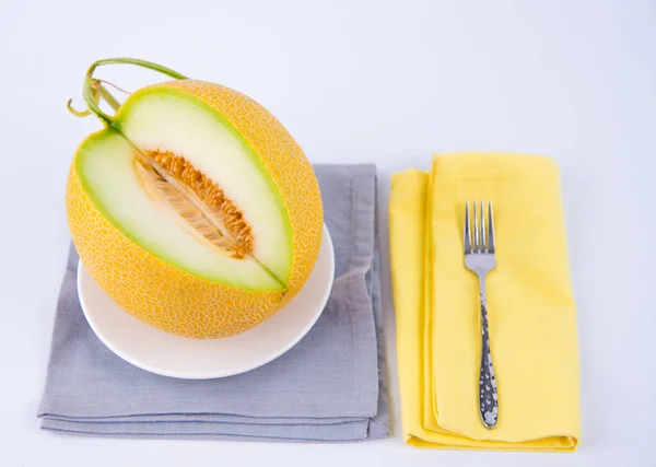 Melão Pronto Para Comer Gália Melão Fruta — Fotografia de Stock