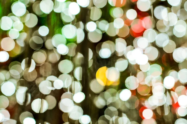 Weißer Bokeh Hintergrund Weihnachtsbeleuchtung Mit Defokussierter Dekoration — Stockfoto