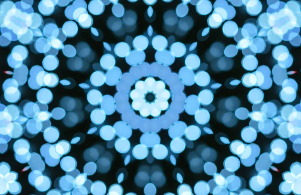 Abstract Blue Bokeh Light Pattern Graphic — Stock Photo, Image