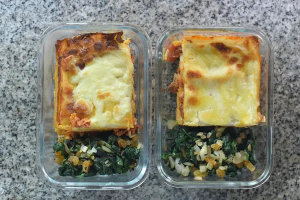 Traditionele Lasagne Bolognese Lunchbox — Stockfoto