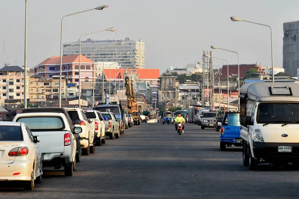 Chon Buri Thailand Dec Trafik Lokal Port Den December 2017 — Stockfoto