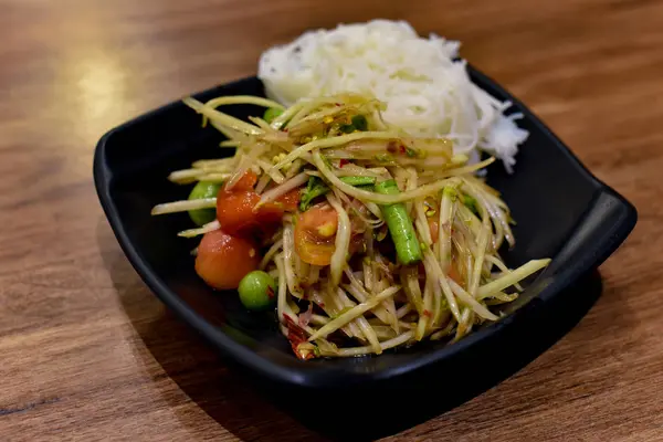 Papay Baharatlı Salata Tayland Gıda — Stok fotoğraf