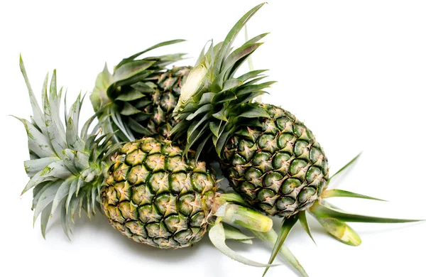 Ovoce Organické Ananas Izolovaných Bílém Pozadí Tropické Ovoce — Stock fotografie