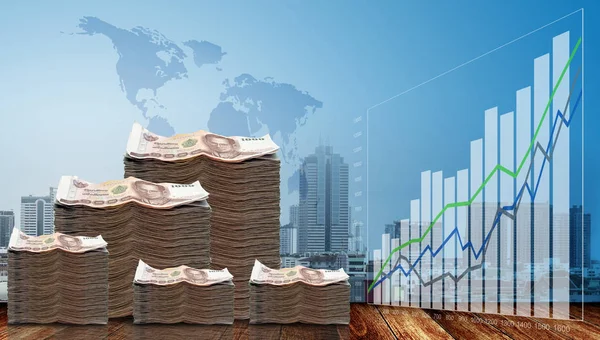 Money Growth Chart Investment Concept — Stock Photo, Image