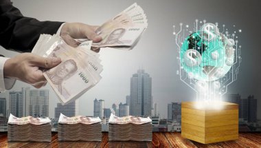 Dijital para kavramı nakit para trading yatırımcı