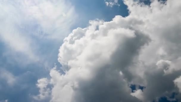 Tiempo Formación Nubes Cielo Azul — Vídeos de Stock