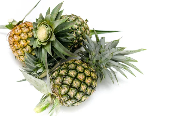 Ananas Izolované Bílém Pozadí Tropické Ovoce — Stock fotografie