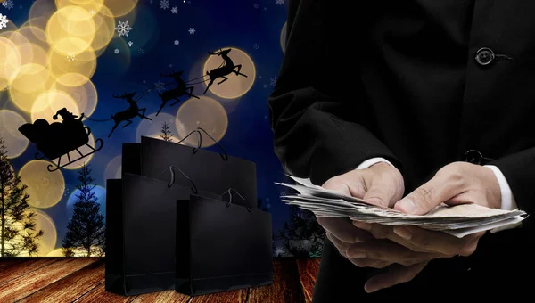 Shopping per il regalo di Natale — Foto Stock