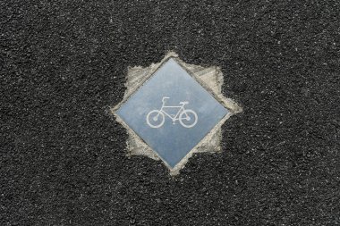 Bisiklet lane sembolü zemin, Bangkok, Tayland