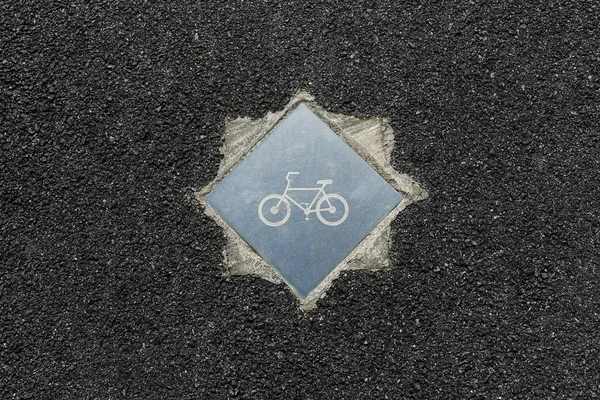 Bisiklet lane sembolü zemin, Bangkok, Tayland