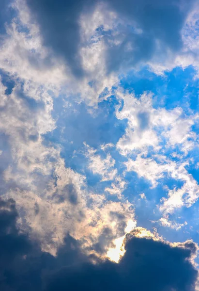 Sol Con Nubes Fondo Naturaleza — Foto de Stock