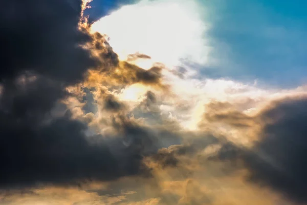 Sol Con Nubes Cielo Fondo Naturaleza —  Fotos de Stock