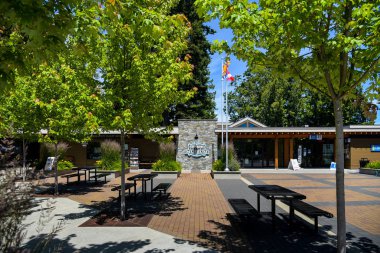 British Columbia, Kanada - 17 Haziran: Chemainus Vadisi musum üzerinde 17 Haziran 2018 Victoria Adası, British columbia, Kanada bina