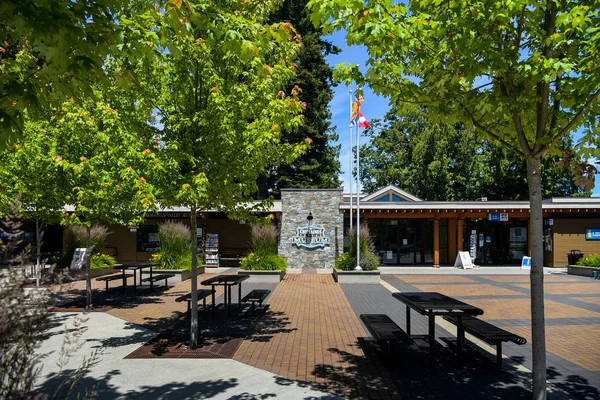 British Columbia, Kanada - 17 Haziran: Chemainus Vadisi musum üzerinde 17 Haziran 2018 Victoria Adası, British columbia, Kanada bina