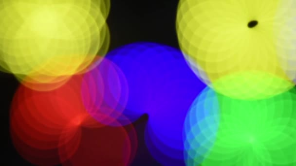 Renkli Bokeh Işık Kaydırma Atış — Stok video