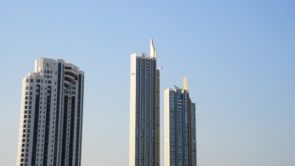 Bangkok Thaiföld Mar Helikopter Buzi Keresztül Torony Residences Mandarin Oriental — Stock videók