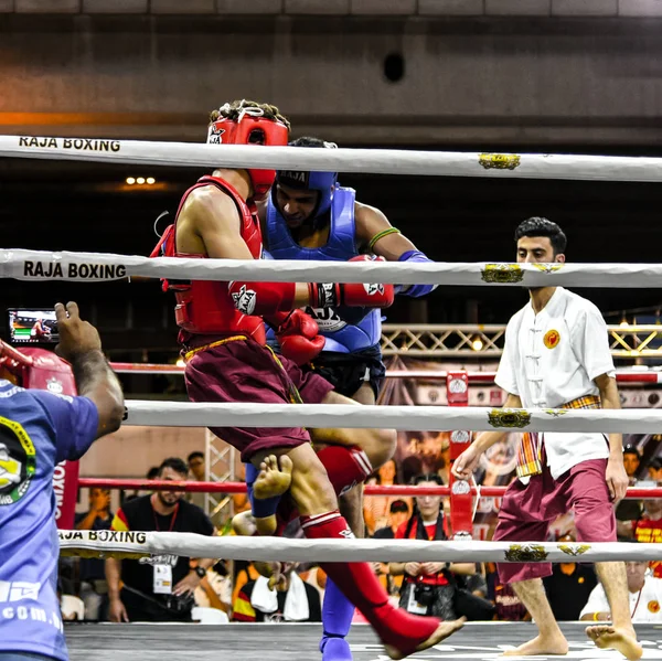 Bangkok Tajlandia Mar Kick Boxing Fighter Walki Ring Bokserski Marca — Zdjęcie stockowe