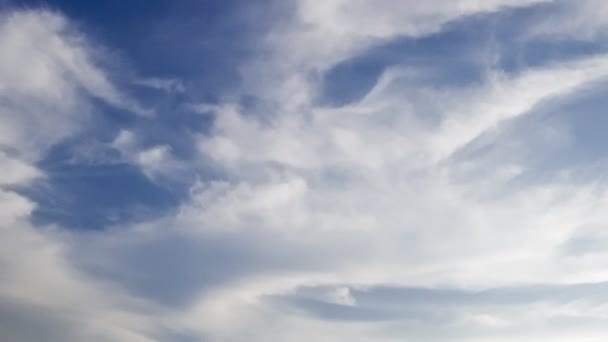 Lapso Tiempo Nubes Movimiento Cielo Azul — Vídeos de Stock