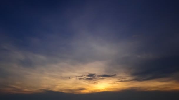 Timelapse Van Wolken Zonsondergang Lucht — Stockvideo