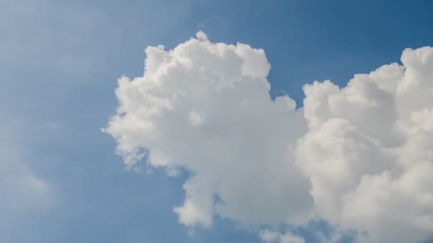 Tiempo Formación Nubes Cielo Azul — Vídeos de Stock