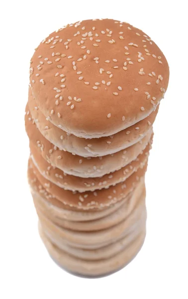 Burger bulle isolerad på vit bakgrund — Stockfoto