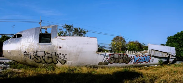 Vista panorâmica dos destroços planos — Fotografia de Stock