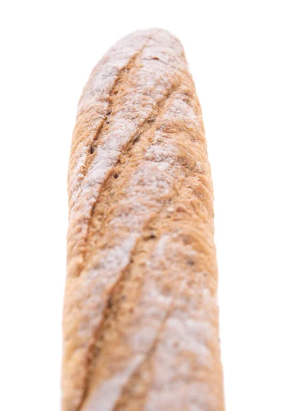 Long loaf isolated on white — Stock Photo, Image