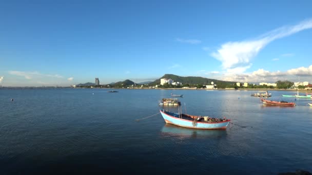 Vista Panorámica Ciudad Sriracha Con Bahía — Vídeos de Stock