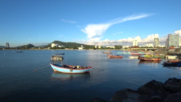 Vista Panorámica Ciudad Sriracha Con Bahía — Vídeo de stock