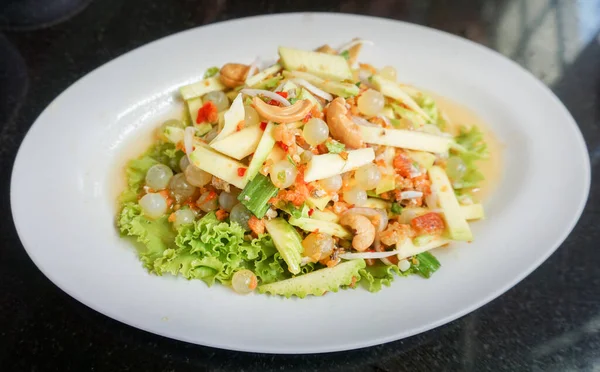 Salade Épicée Aux Œufs Poisson Crabe Cuisine Thaïlandaise — Photo