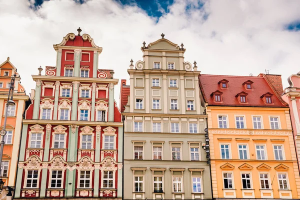 Buildings on the medieval Market Square in Wroclaw, Poland