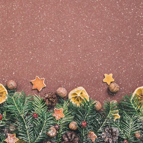 Projeto de fronteira de Natal no fundo da Borgonha — Fotografia de Stock