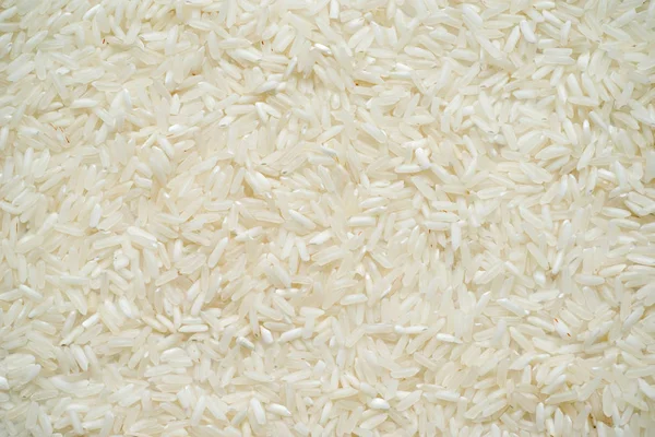 Белый Длинный Рисовый Фон Сырые Невареные Злаки Макро Абстрактный Вид — стоковое фото