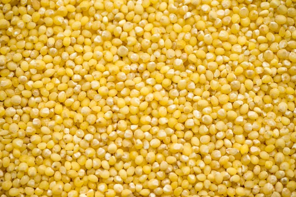 Dry millet groats in top view, abstract background — Stock Photo, Image
