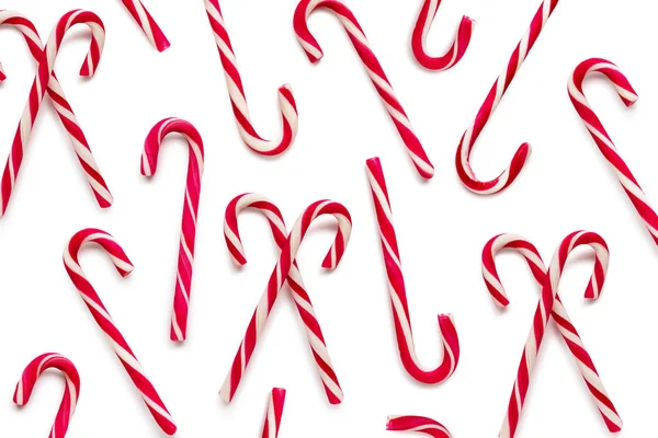 Some lollipop cane isolated on a white background — Stock Photo, Image