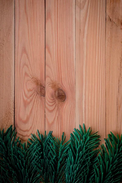 Cadre avec branches de sapin comme décoration de Noël ou du Nouvel An — Photo