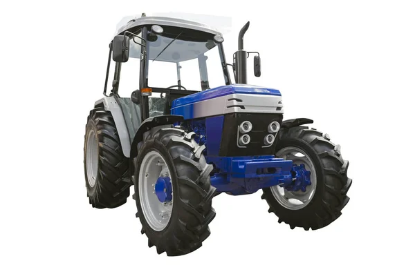 Landwirtschaftlicher Traktor Isoliert Auf Weißem Hintergrund — Stockfoto