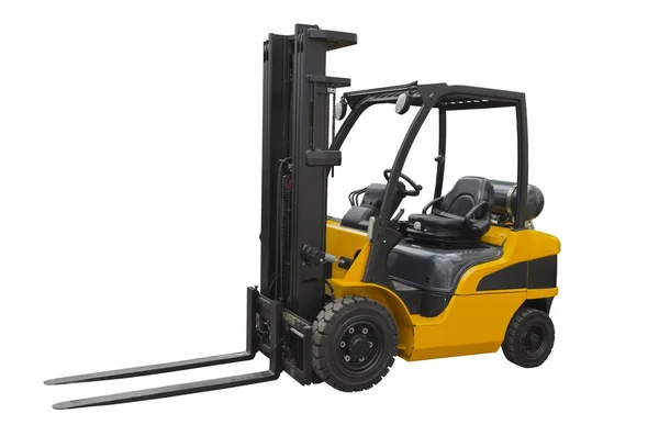 Beyaz bir arka plan üzerinde izole Elektrik pnömatik forklift