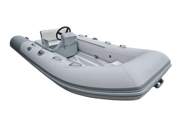 Inflatable Boat Isolated White Background — Stock Photo, Image